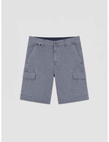 Bermuda cargo gris azulado Mason's con bolsillos de tapa laterales