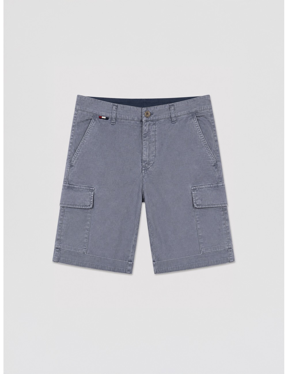 Bermuda cargo gris azulado Mason's con bolsillos de tapa laterales