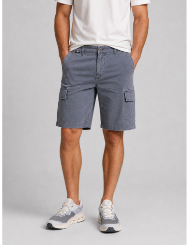 Bermuda cargo gris azulado Mason's con bolsillos de tapa laterales