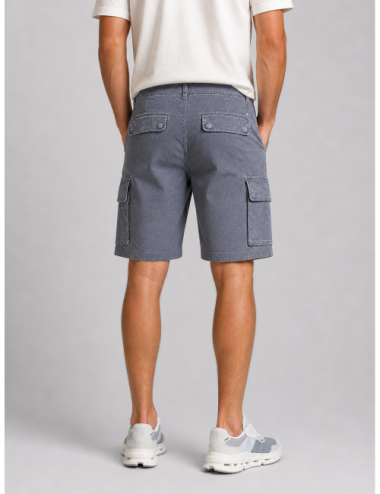 Bermuda cargo gris azulado Mason's con bolsillos de tapa laterales