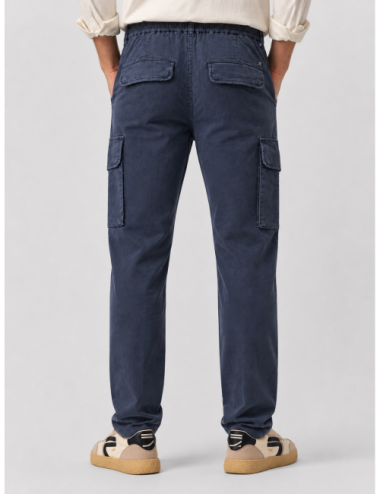 Pantalón cargo azul noche Mason's con bolsillos laterales de tapa