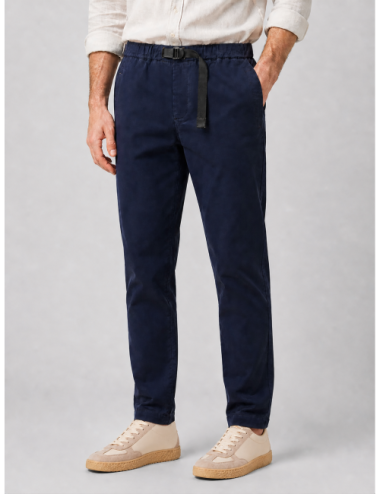 Pantalón navy Whitesand con cintura elástica y cierre de cinta