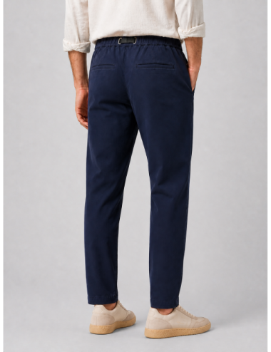 Pantalón navy Whitesand con cintura elástica y cierre de cinta