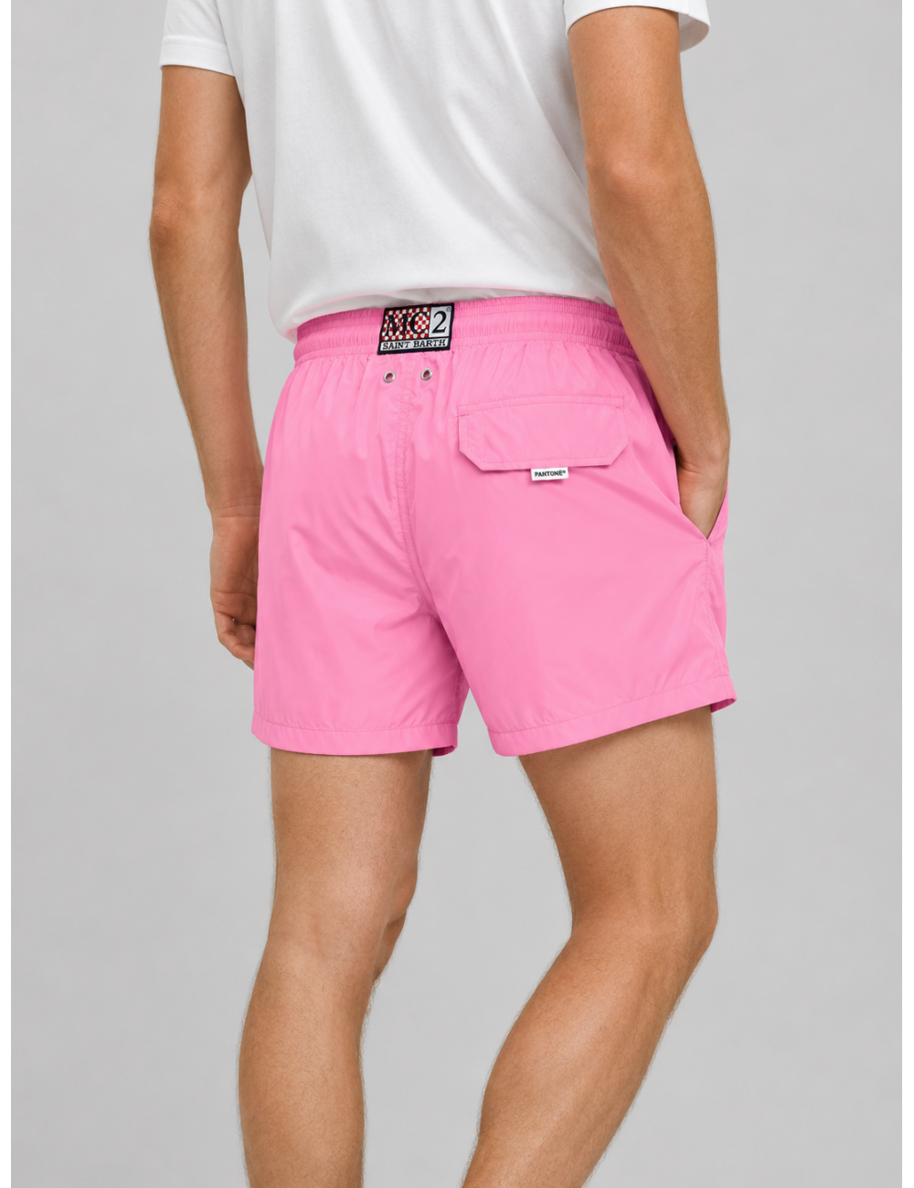 Bañador rosa MC2 Saint Barth Lighting Pantone de color liso