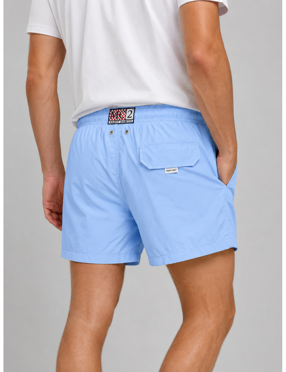 Bañador azul claro MC2 Saint Barth Lighting Pantone de color liso