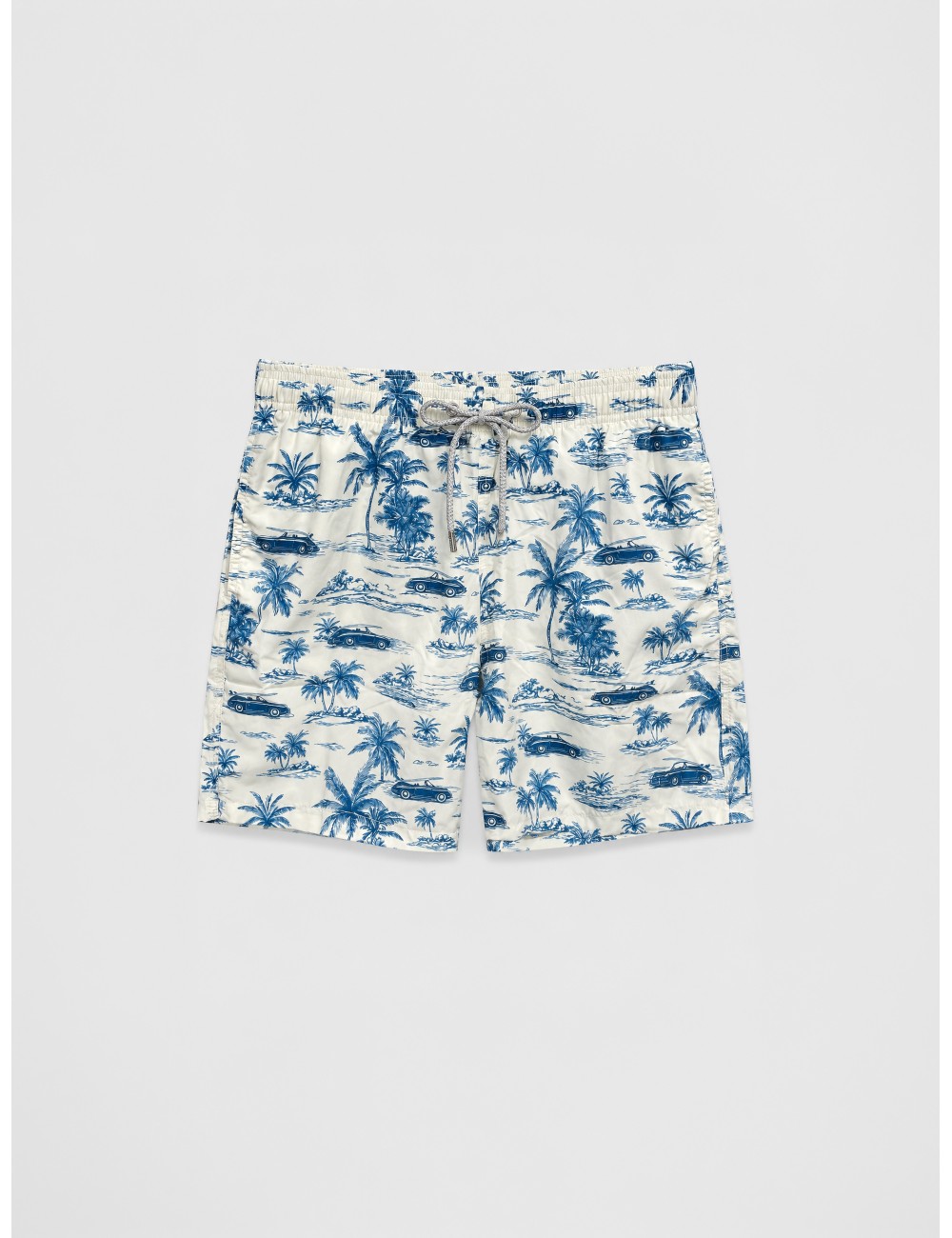 Bañador blanco y azul MC2 Saint Barth Gustavia con estampado toile