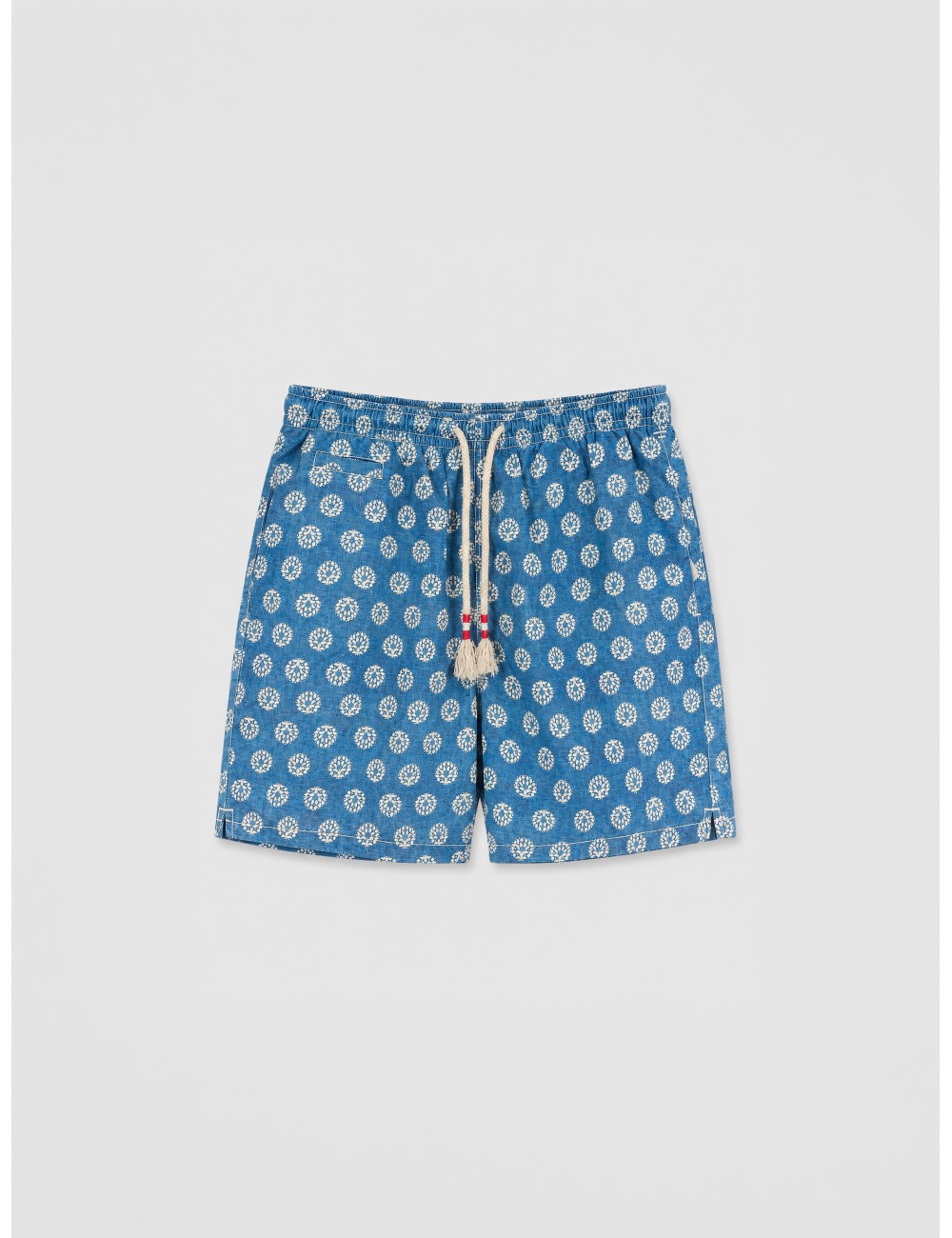 Bañador azul índigo y blanco MC2 Saint Barth Caprese con estampado gráfico