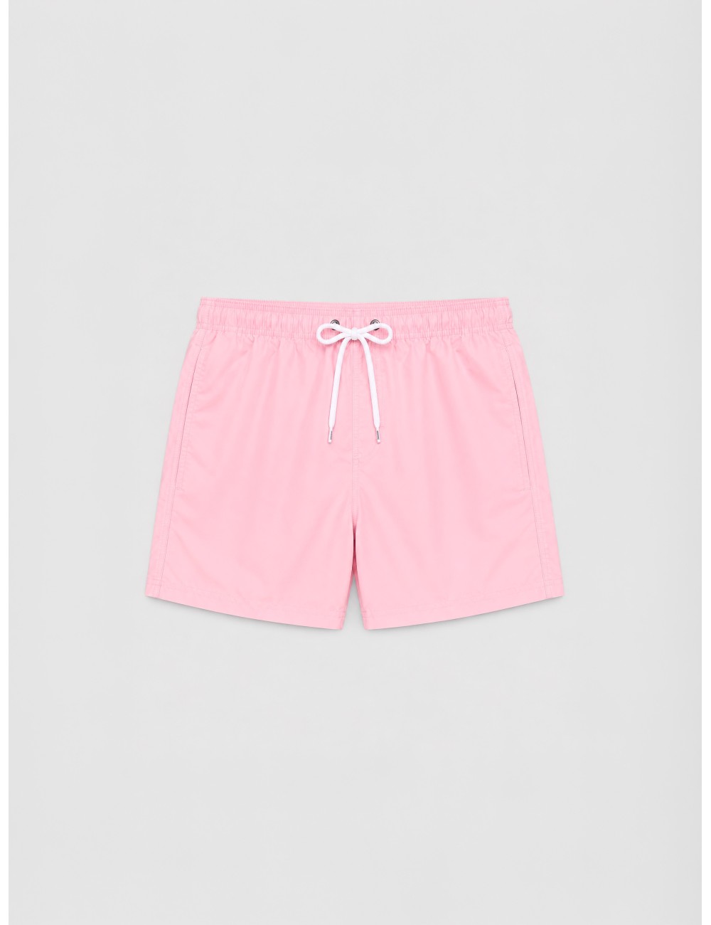 Bañador corto rosa cuarzo Sundek M504BDTA100 con cintura elástica y cordón blanco