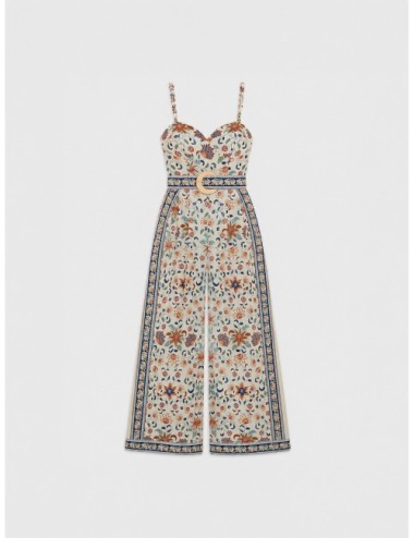 Mono largo azul claro FARM RIO Floral Delhi Tapestry con estampado tapestry con cenefas