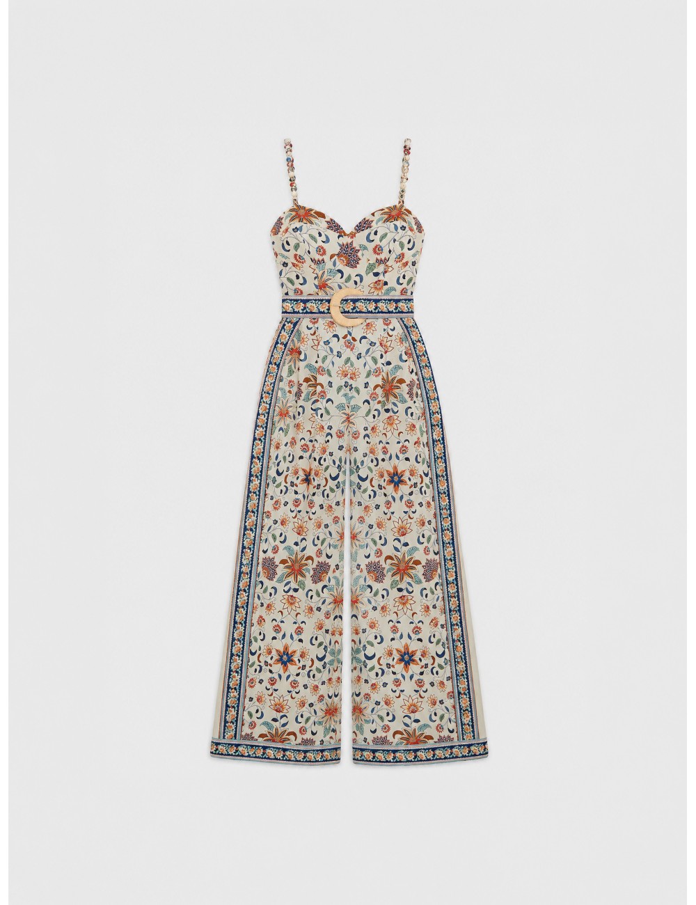 Mono largo azul claro FARM RIO Floral Delhi Tapestry con estampado tapestry con cenefas