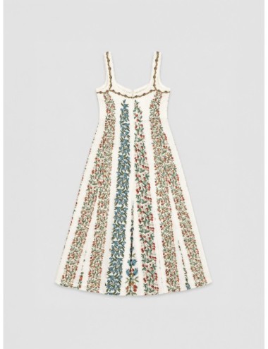 Vestido maxi off-white FARM RIO Fruit Beauty con estampado tropical Fruit Beauty sobre base clara