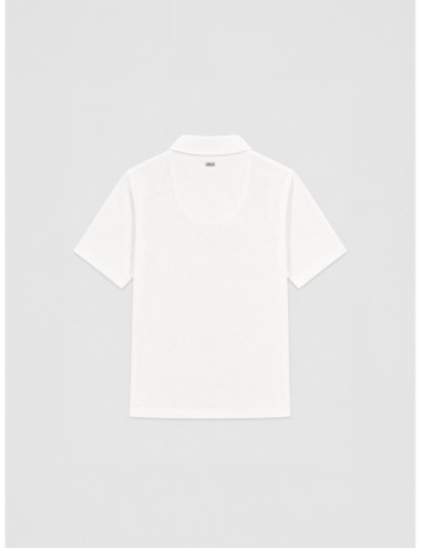 Camisa blanca Herno de manga corta con textura ligera
