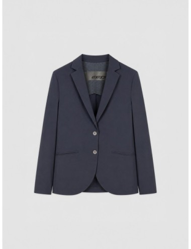 Blazer azul RRD con solapa clásica y cierre de botones
