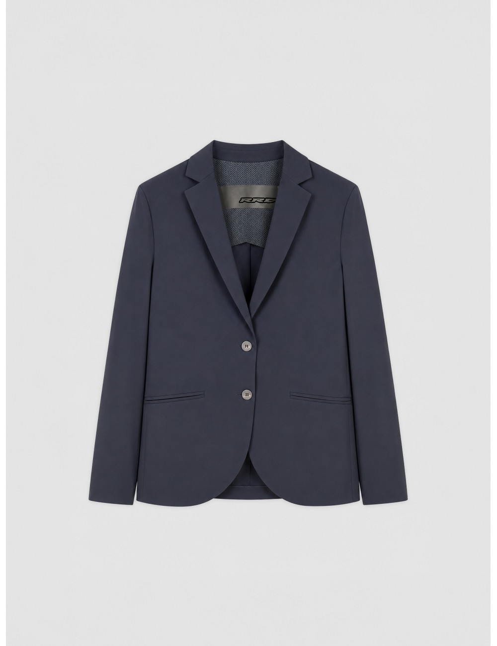 Blazer azul RRD con solapa clásica y cierre de botones