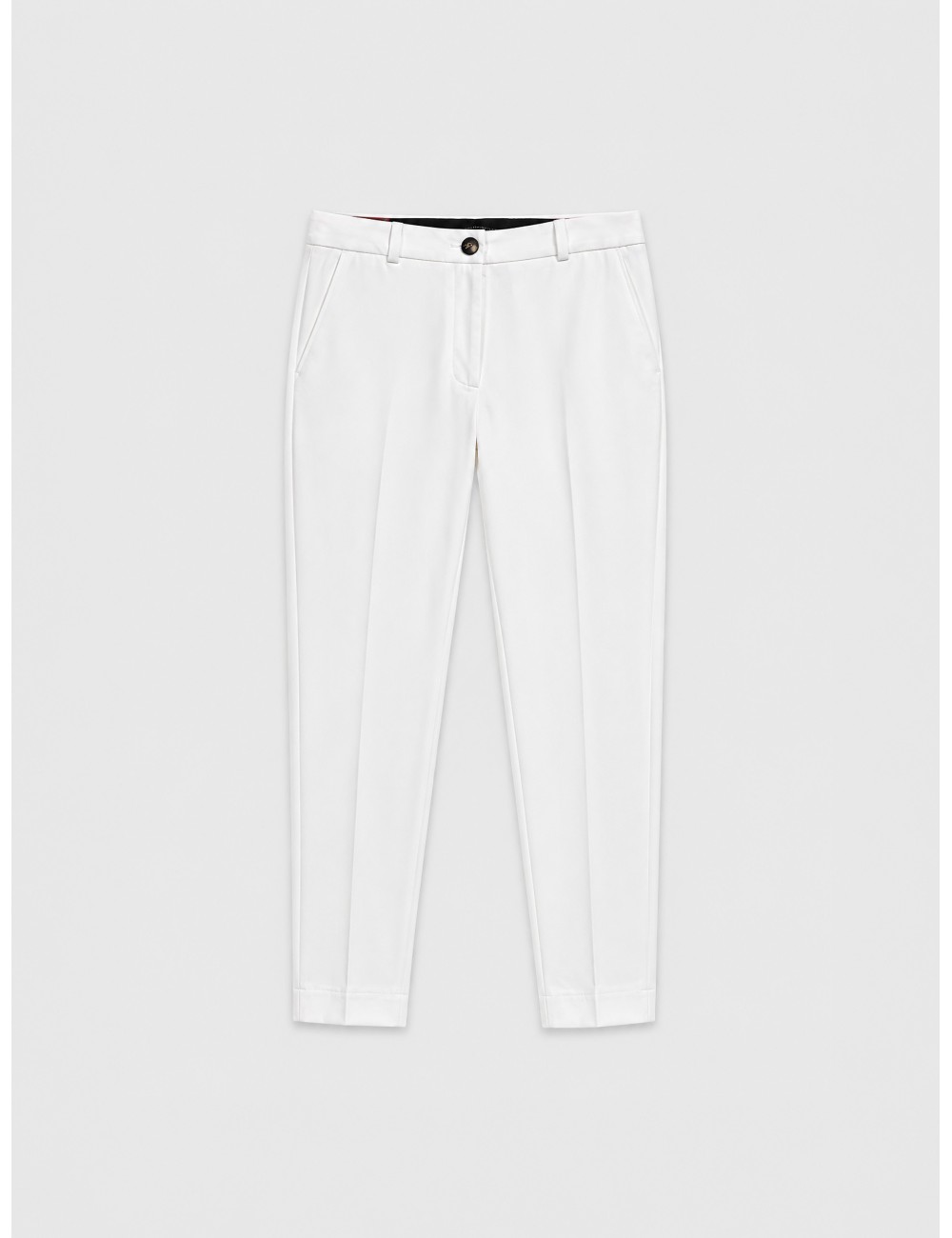 Pantalón blanco RRD de mujer con pernera recta