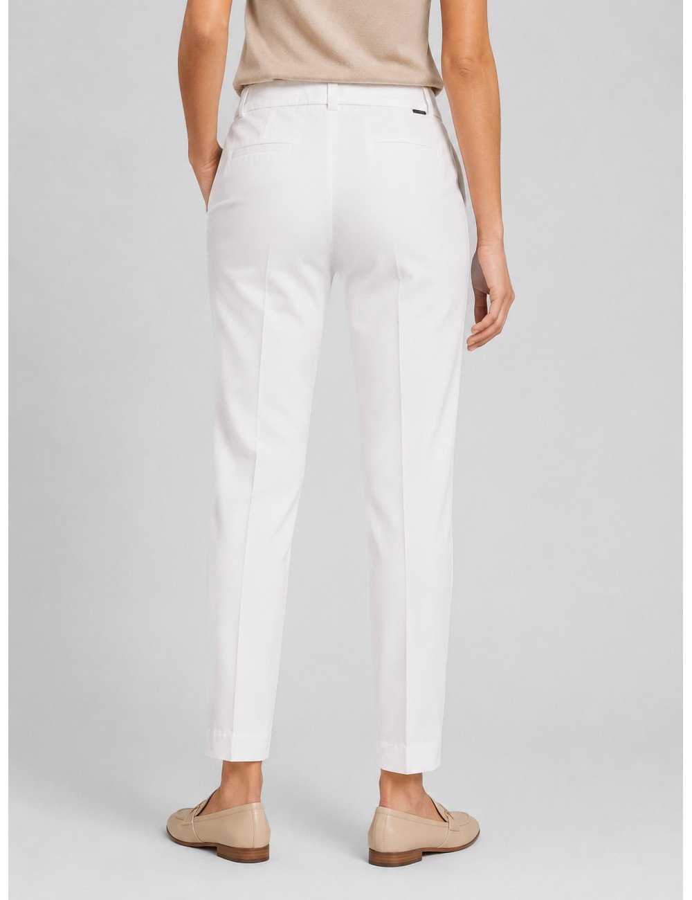Pantalón blanco RRD de mujer con pernera recta