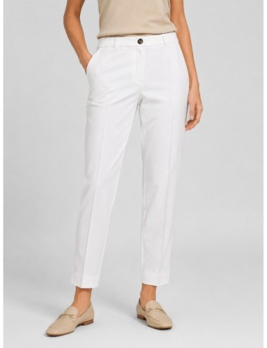 Pantalón blanco RRD de mujer con pernera recta