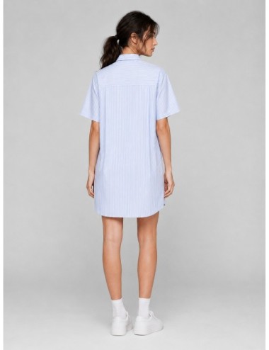 Vestido camisero azul claro A.P.C. Chiara de rayas finas