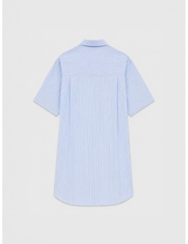 Vestido camisero azul claro A.P.C. Chiara de rayas finas