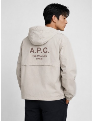 Chaqueta ecru A.P.C. Kerlouan de denim con bolsillos y logo bordado