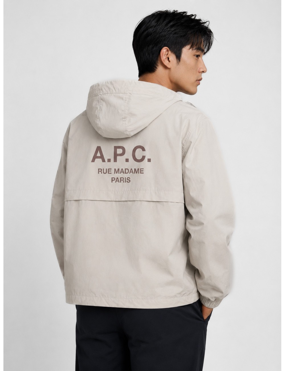 Chaqueta ecru A.P.C. Kerlouan de denim con bolsillos y logo bordado