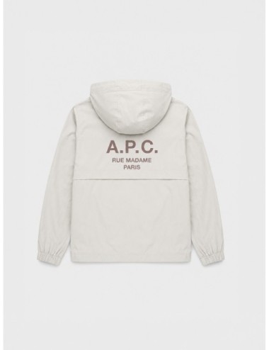 Chaqueta ecru A.P.C. Kerlouan de denim con bolsillos y logo bordado