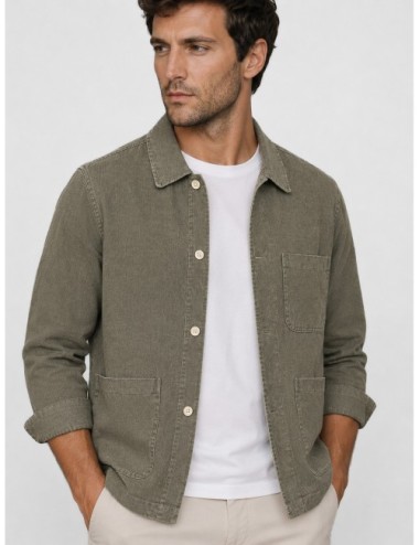 Sobrecamisa verde MARFRANC con bolsillos frontales y cuello camisero