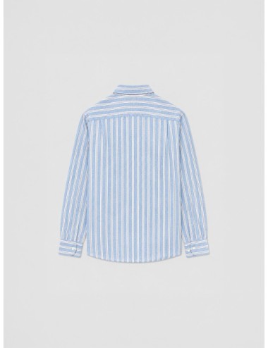 Camisa azul claro MARFRANC de cuadros con cuello clásico