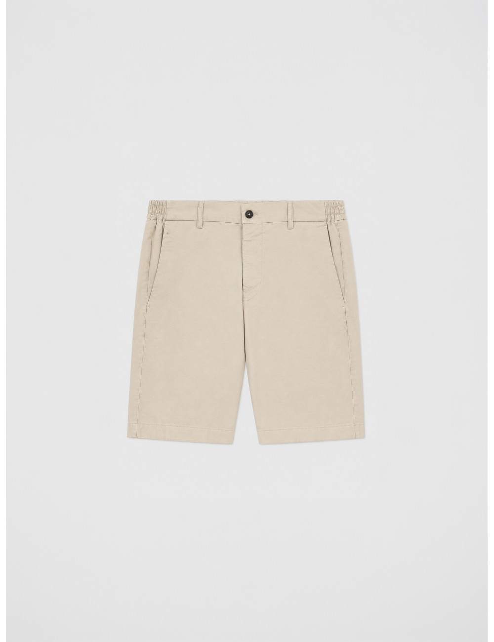 Bermuda beige Les Héritiers BER-MUT de corte chino con trabillas