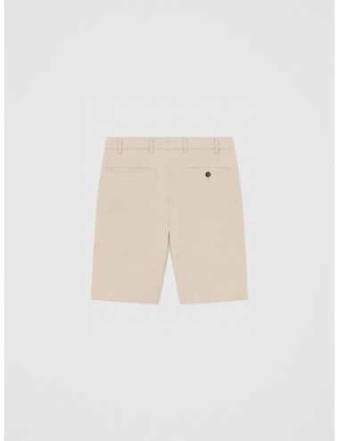 Bermuda beige Les Héritiers BER-MUT de corte chino con trabillas