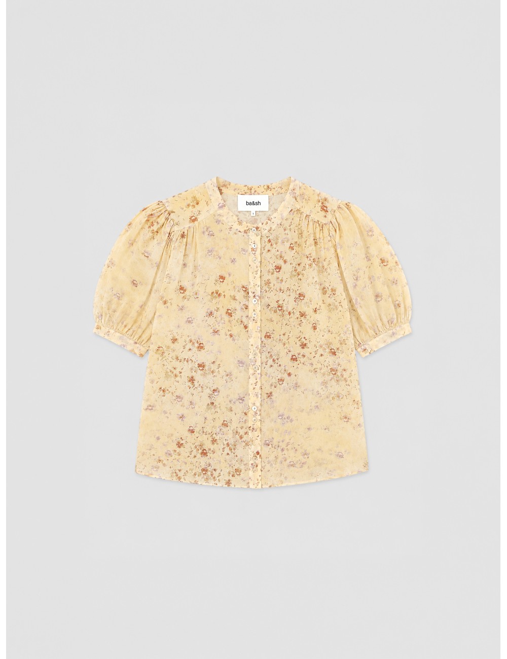 Camisa ecru ba&sh NOVELLA de viscosa con estampado floral