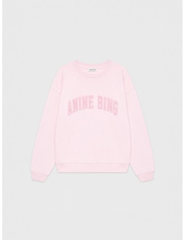 Sudadera rosa claro ANINE BING Spencer con logo tonal frontal