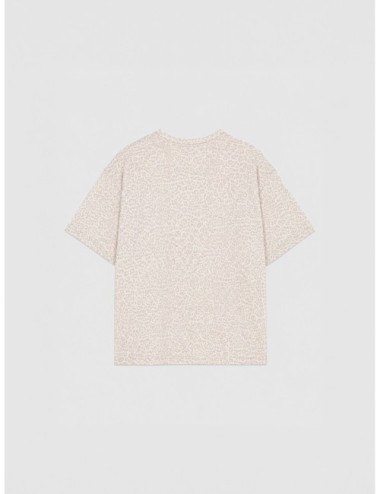 Camiseta blanco roto ANINE BING Cade con estampado leopard lavado