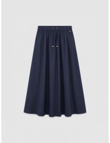 Falda azul marino HERNO Light Nylon Stretch con cintura ajustable