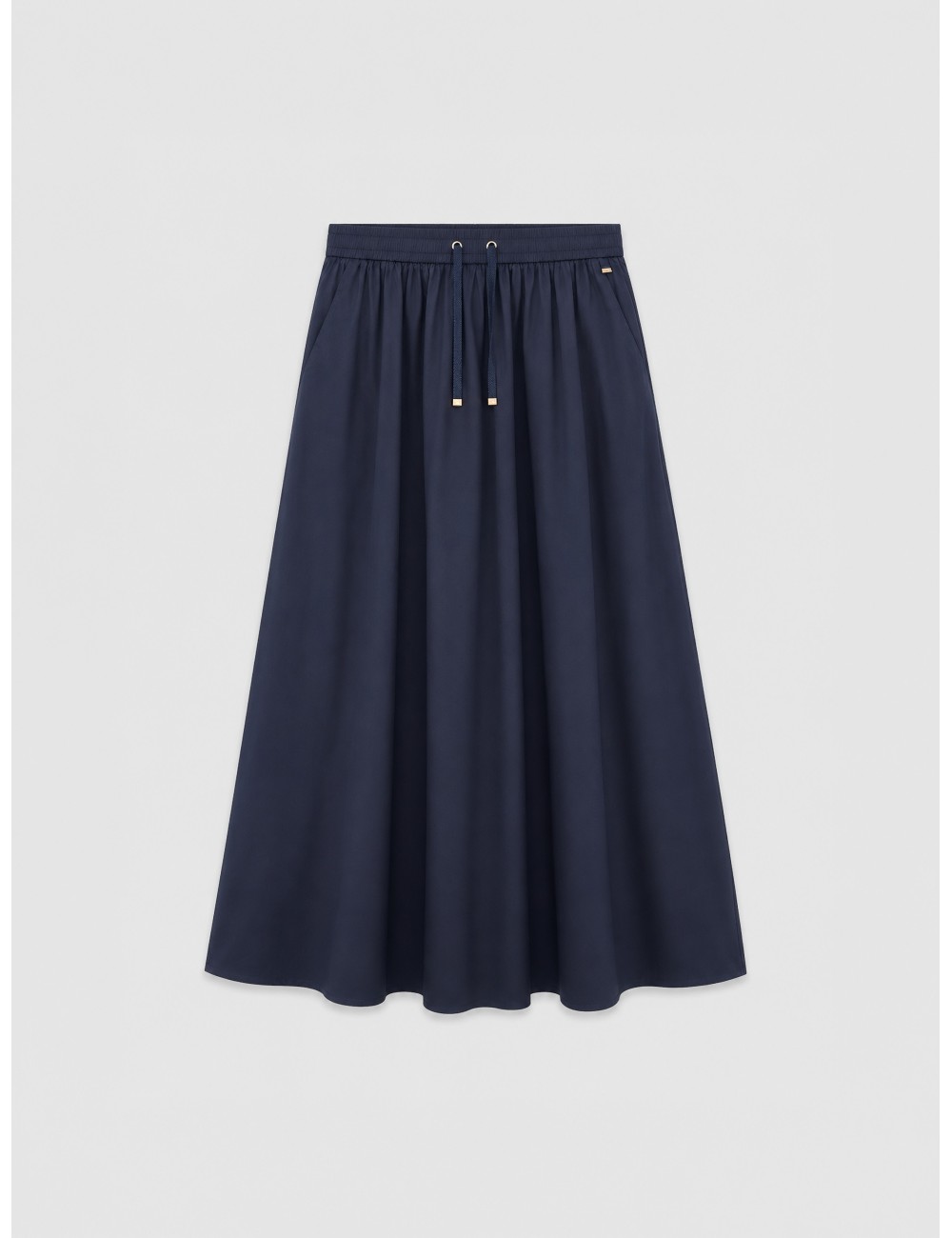 Falda azul marino HERNO Light Nylon Stretch con cintura ajustable
