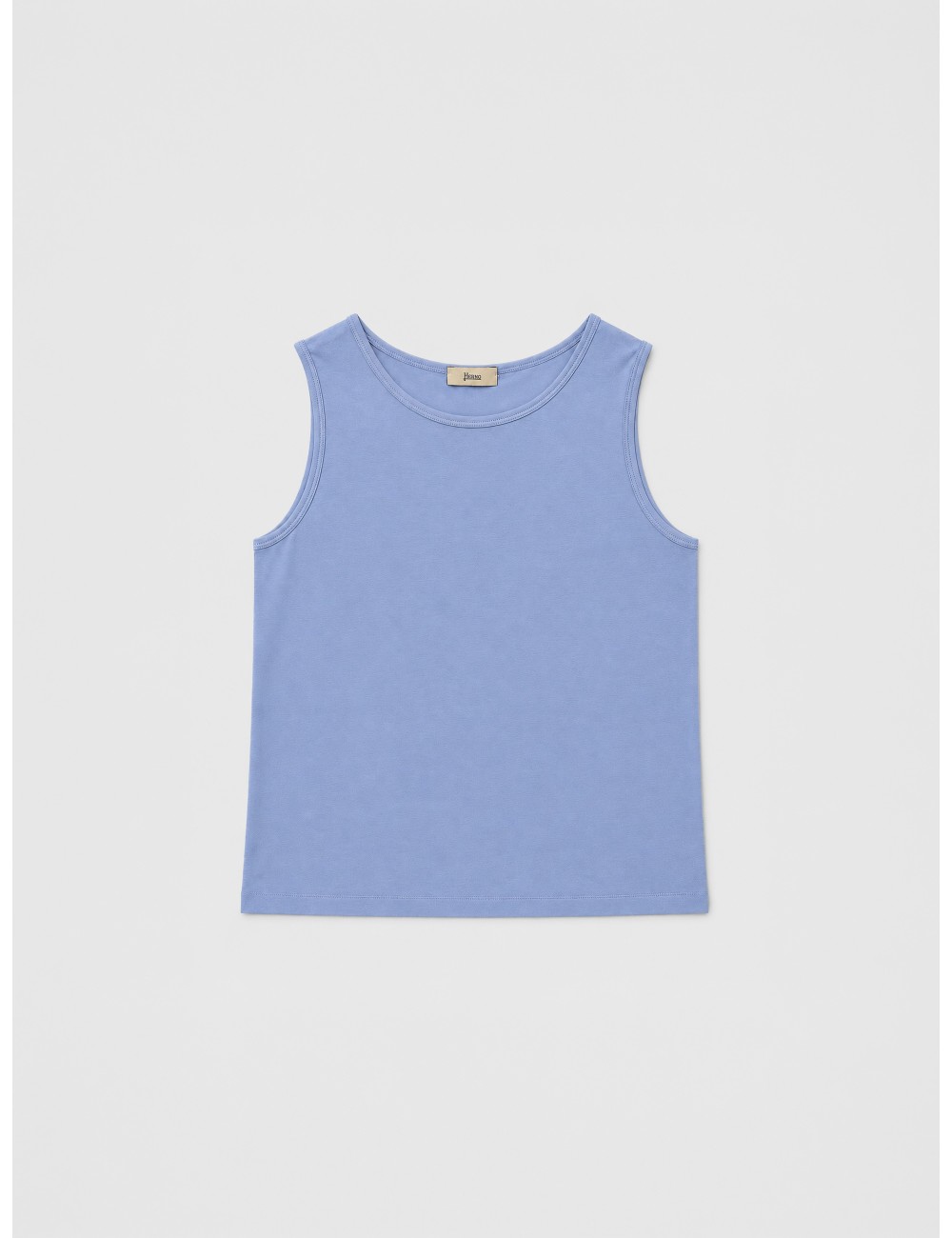 Top de tirantes azul Herno con cuello redondo y ribetes visibles