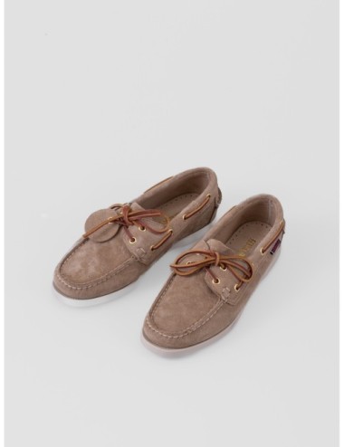Zapato bajo taupe SEBAGO Portland Artisan con construcción tipo náutico