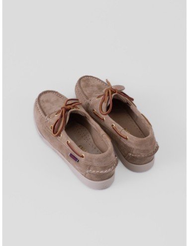 Zapato bajo taupe SEBAGO Portland Artisan con construcción tipo náutico