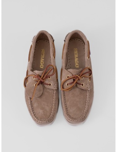 Zapato bajo taupe SEBAGO Portland Artisan con construcción tipo náutico