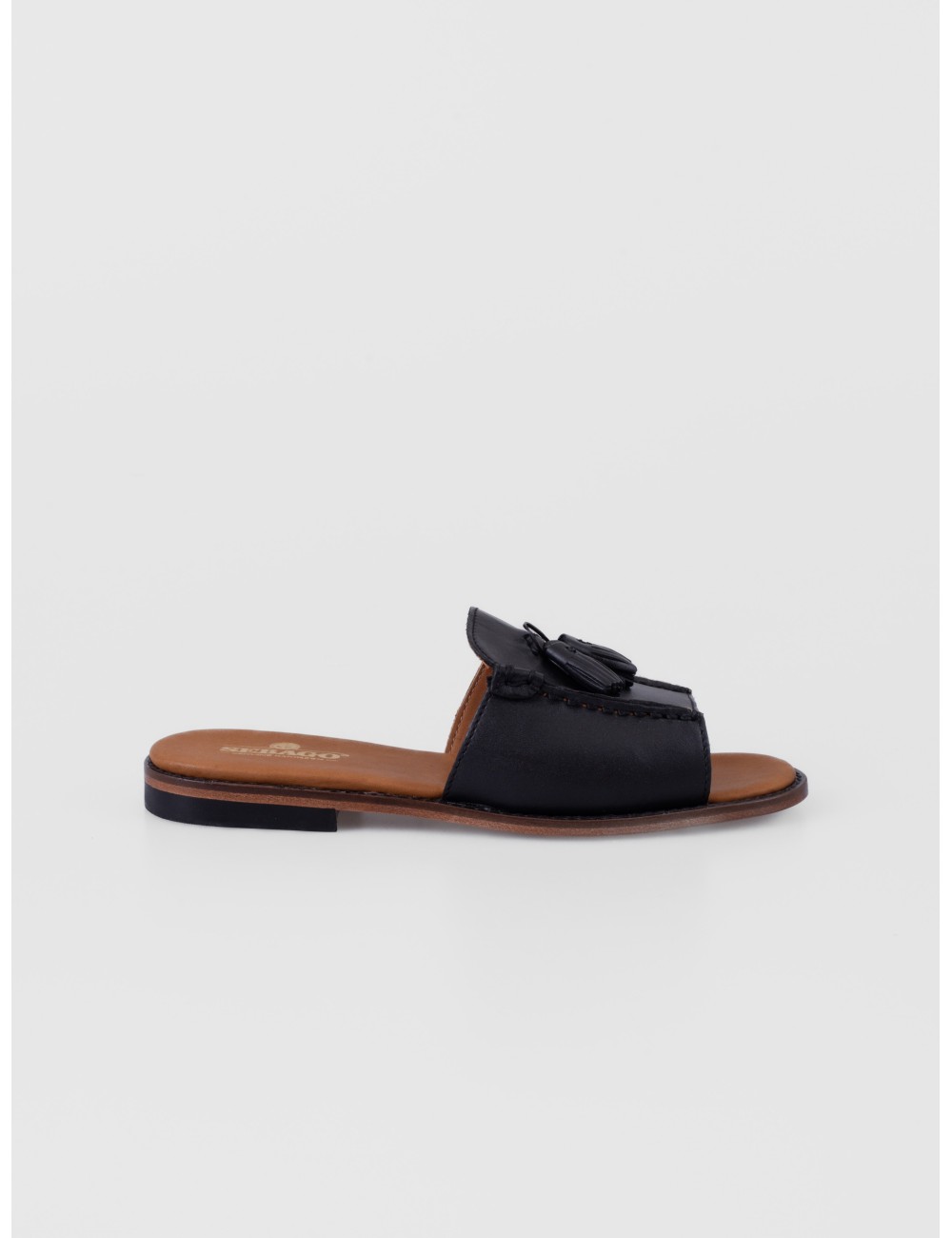 Sandalia negro SEBAGO Will Slide Pop con pala tipo mocasín abierta