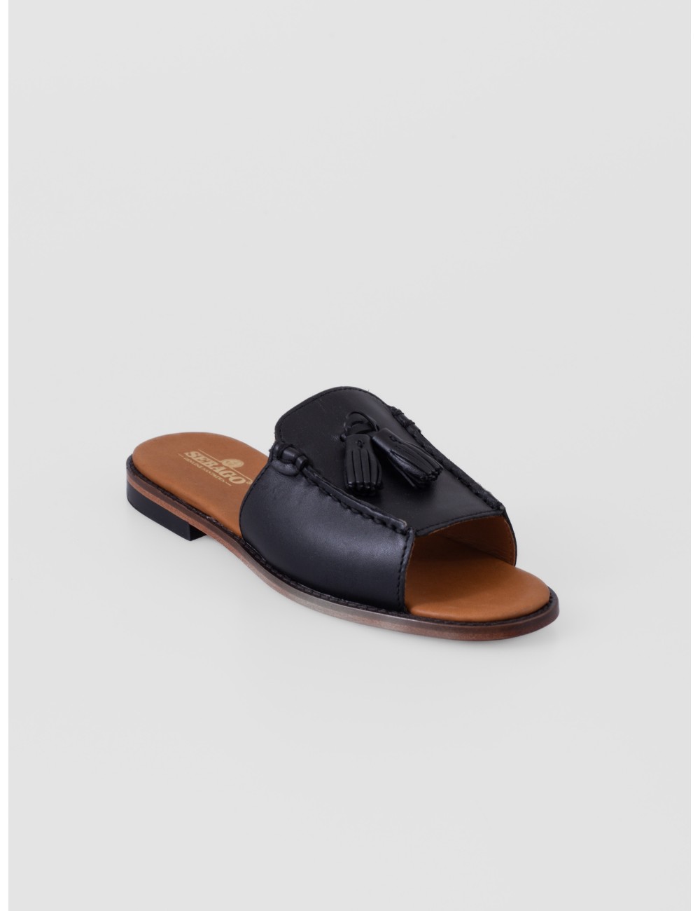 Sandalia negro SEBAGO Will Slide Pop con pala tipo mocasín abierta