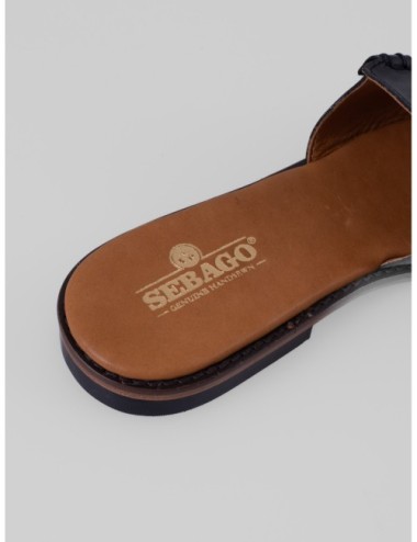 Sandalia negro SEBAGO Will Slide Pop con pala tipo mocasín abierta