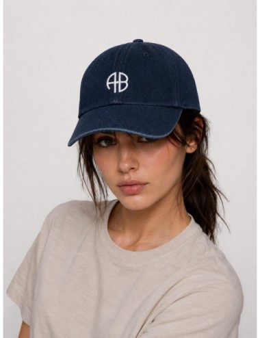 Gorra azul oscuro ANINE BING Jeremy Baseball Cap de estilo urbano