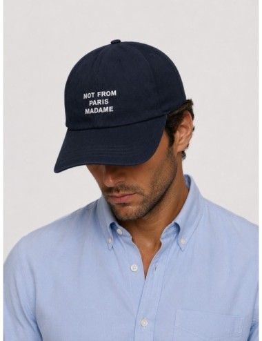 Gorra azul marino DRÔLE DE MONSIEUR La Casquette Slogan