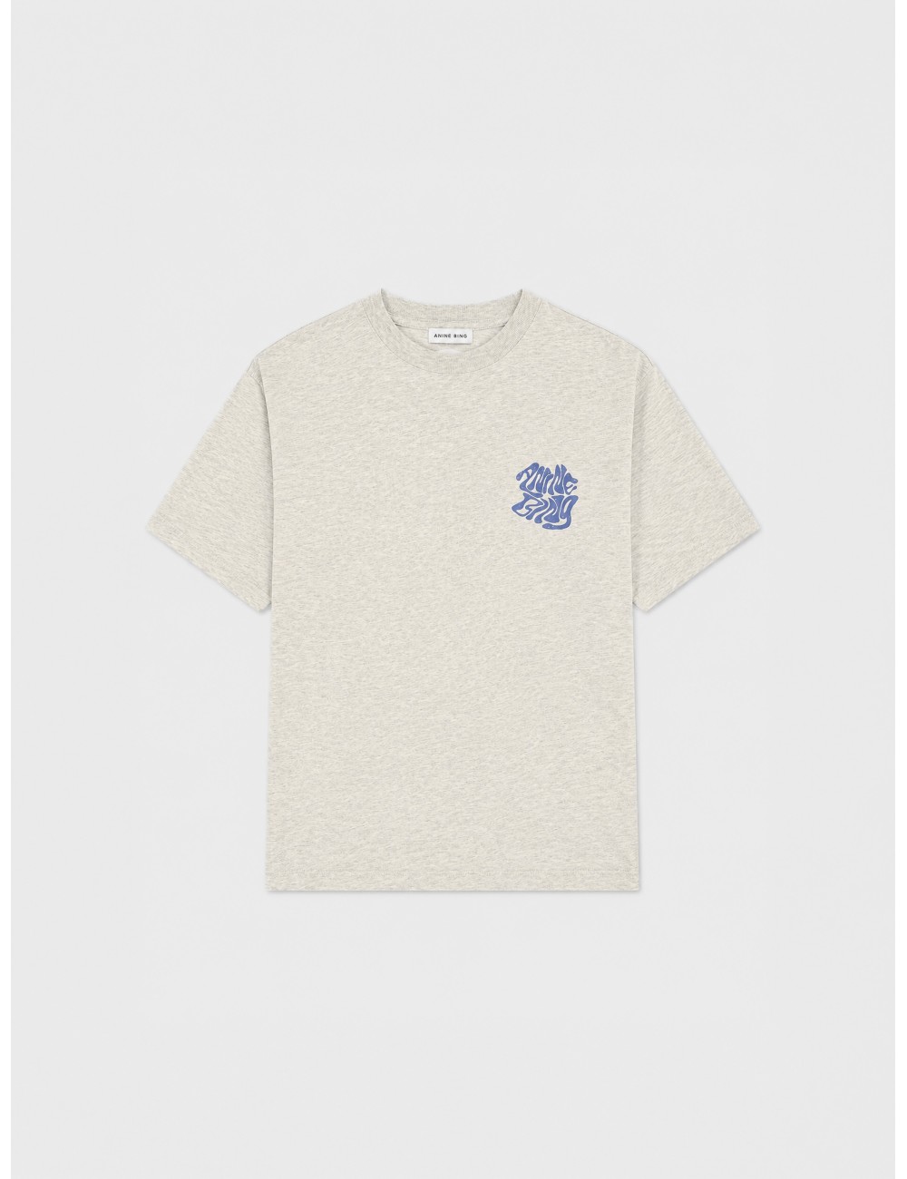 Camiseta gris jaspeado ANINE BING Cade con tono gris jaspeado