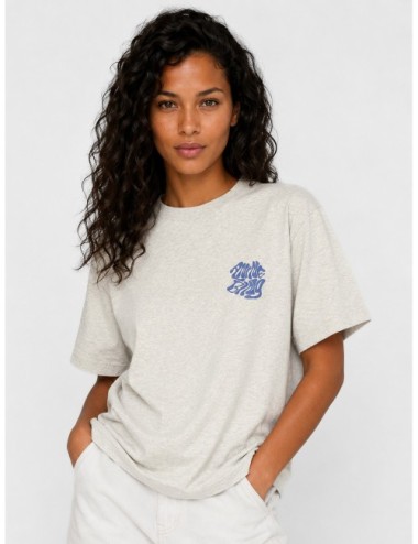 Camiseta gris jaspeado ANINE BING Cade con tono gris jaspeado