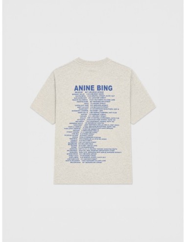 Camiseta gris jaspeado ANINE BING Cade con tono gris jaspeado