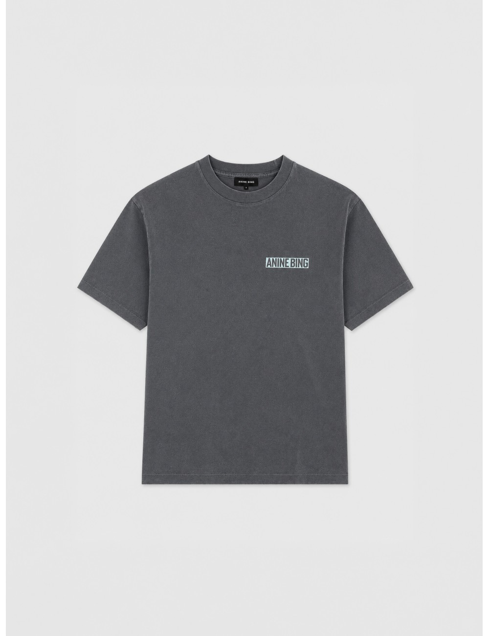 Camiseta negro lavado ANINE BING Cade Palm con gráfica Palm