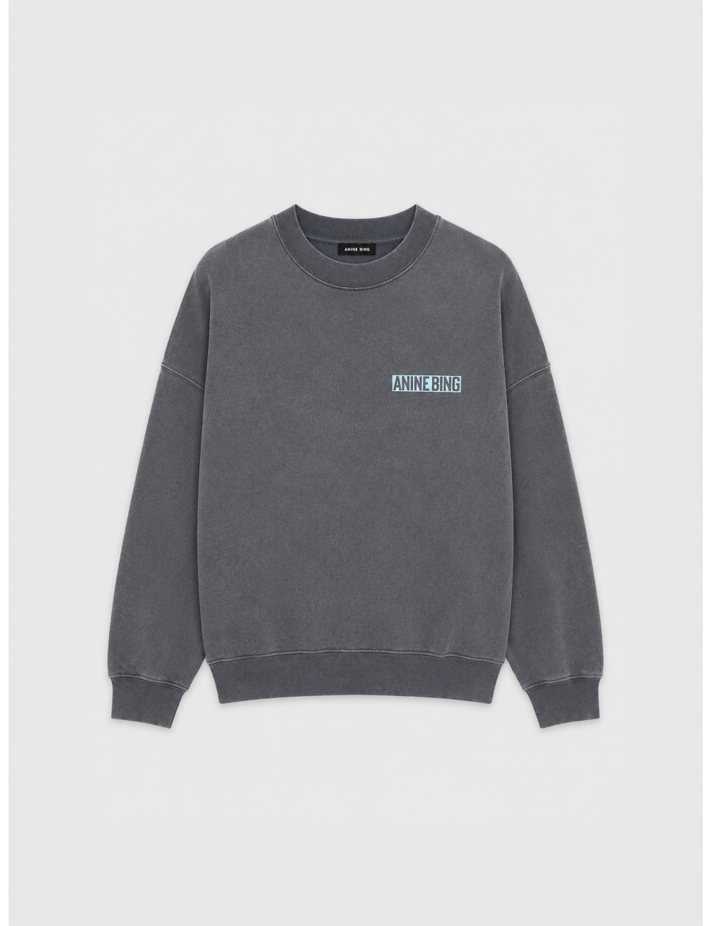 Sudadera negro lavado ANINE BING Miles Palm con gráfica Palm