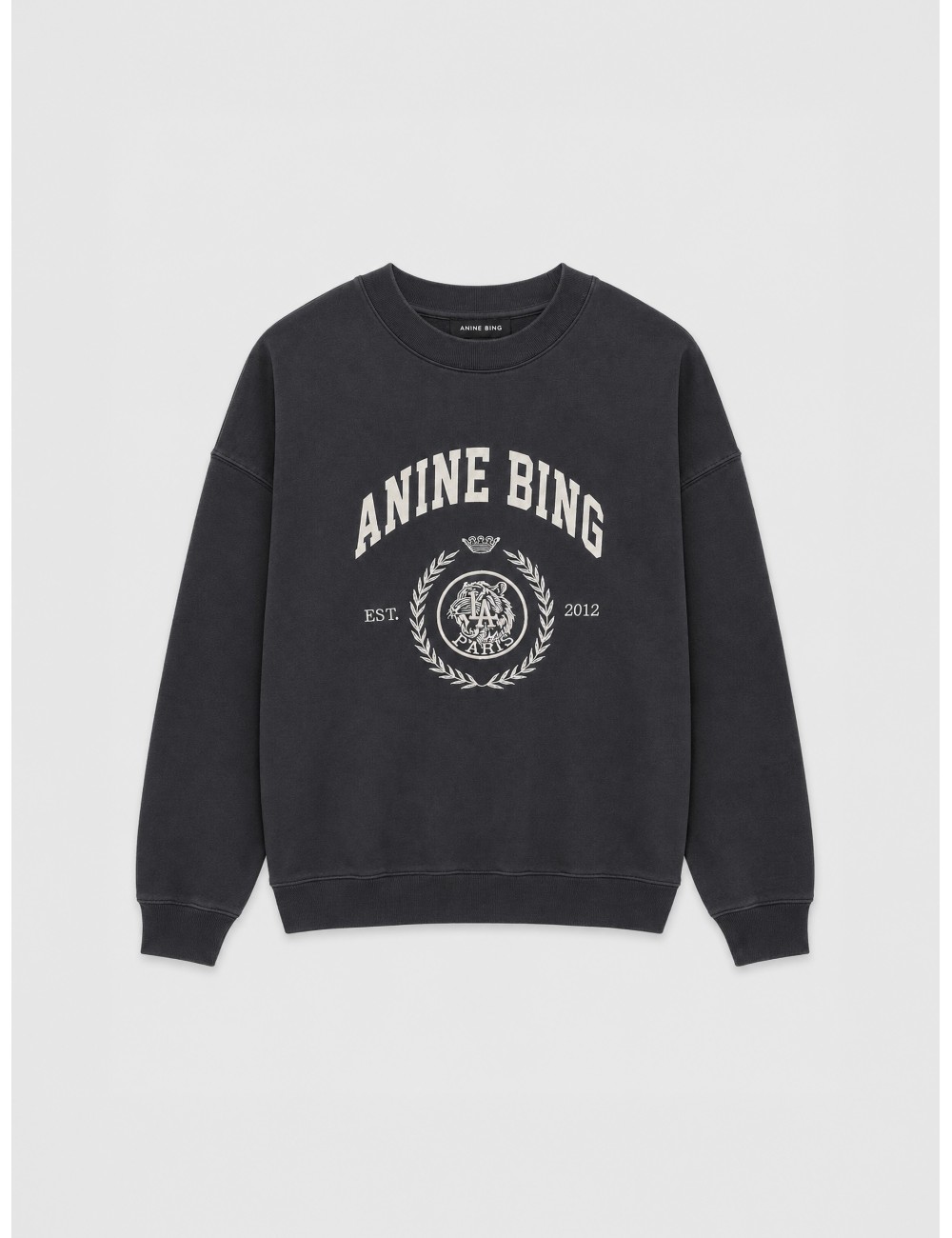 Sudadera negro vintage ANINE BING Collegiate con gráfica Collegiate